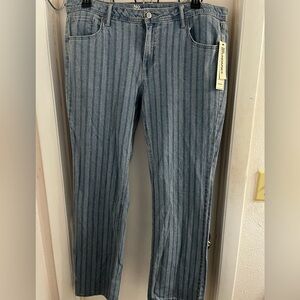No Boundaries Lowrise Denim Striped Boot Cut Jeans